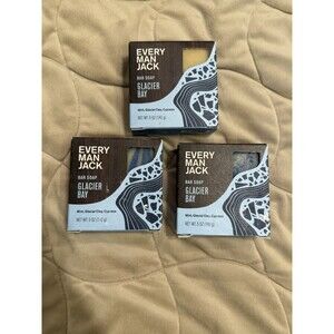 Every Man Jack Glacier BaySoap 5oz  Shea Butter Lot of 3